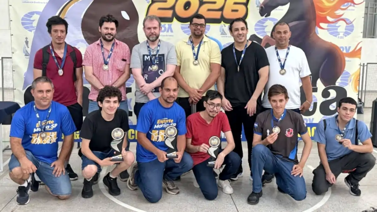Marília conquista cinco títulos em etapa da Liga do Enxadrista