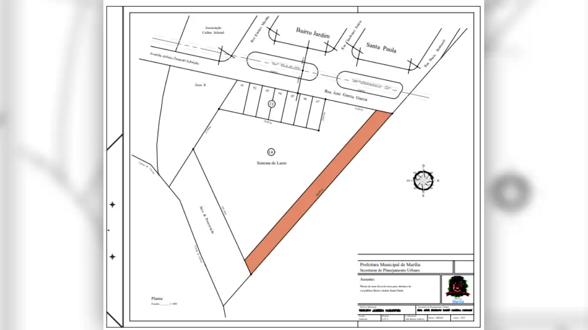 Prefeitura propõe nova via para ampliar expansão urbana em Marília