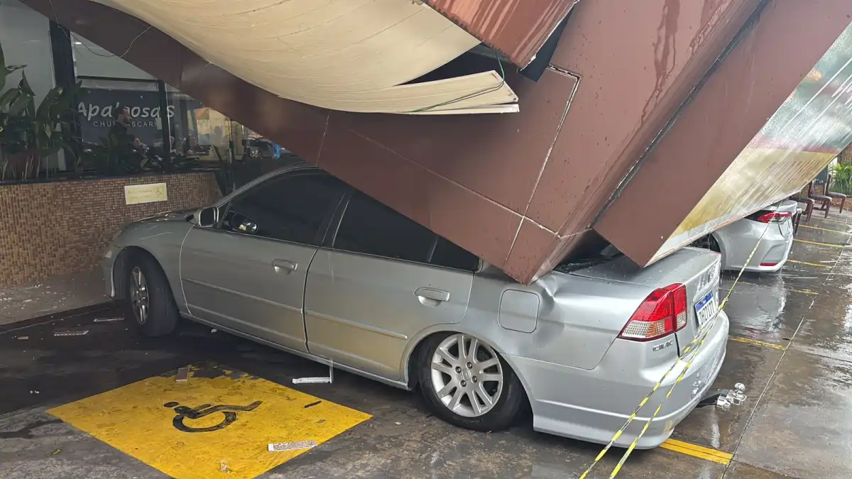 Granizo e ventania provocam estragos e alagamentos em Bauru