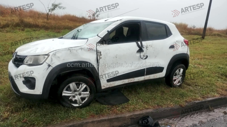 Capotamento na SP-294 deixa ferido em Marília