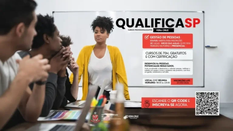 Vera Cruz abre 30 vagas em curso de Gestão de Pessoas