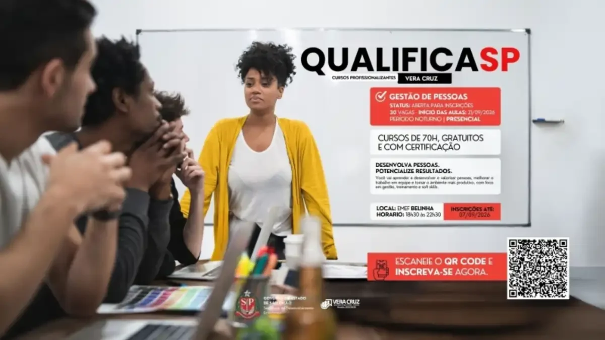 Vera Cruz abre 30 vagas em curso de Gestão de Pessoas